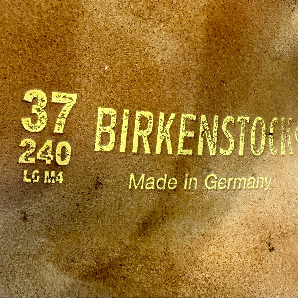 Aqua Gizeh Birkenstock Brown Suede Footbed size 37 - Picture 5 of 5